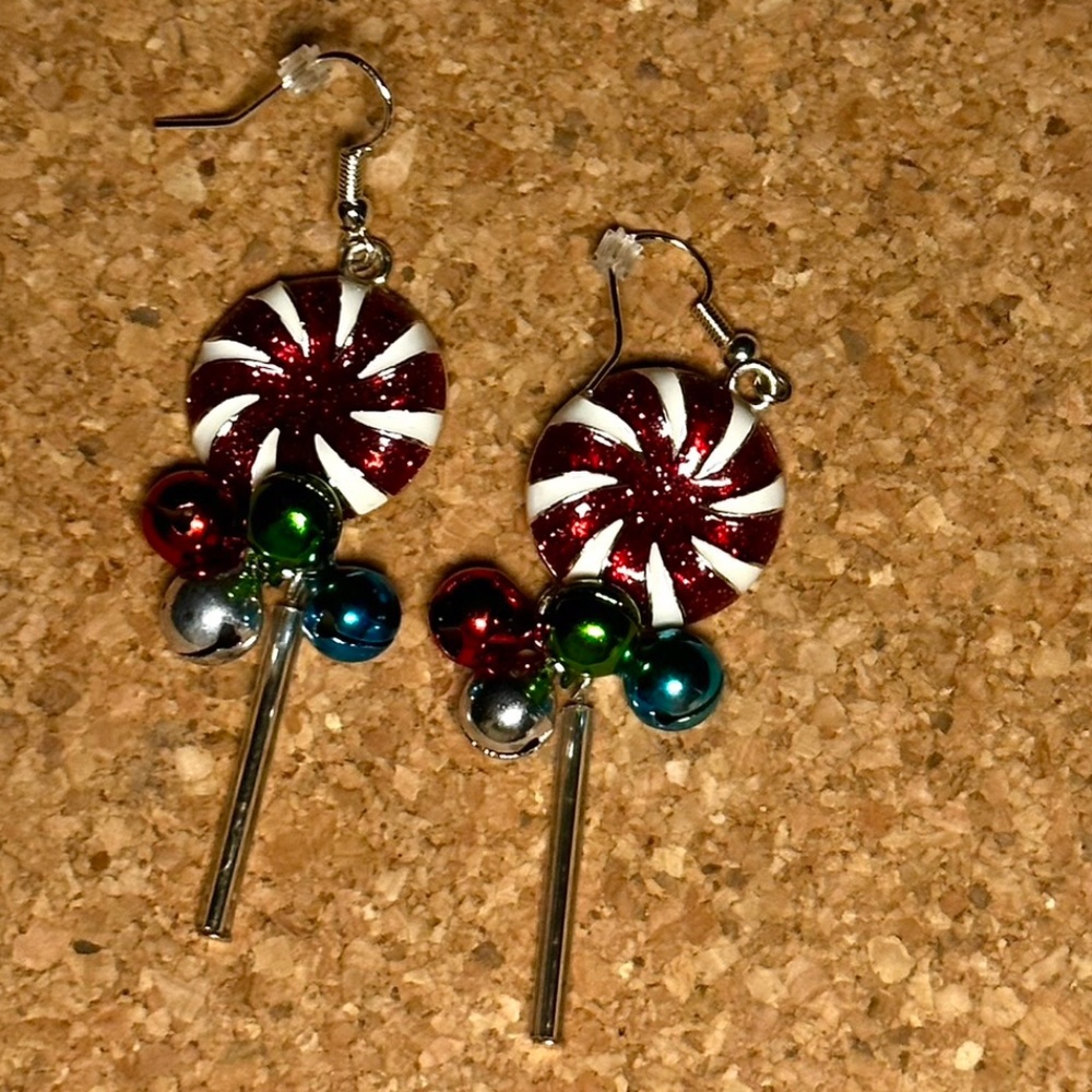 Christmas Lollipop Earrings